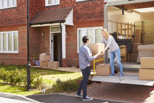 Commercial moving team planning a business relocation in Catford