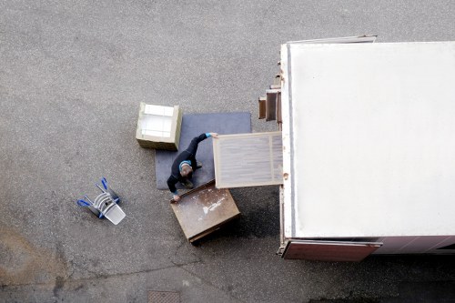 Moving van loaded with commercial furniture for a Catford office move