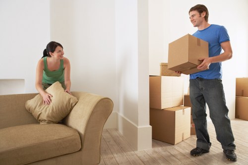 Packed moving van with boxes for Catford relocation